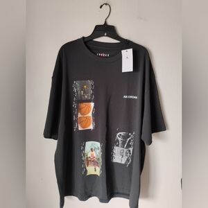 Air Jordan Black Graphic AOP Print T-Shirt XL